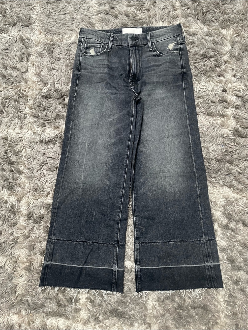 Mother Superior The Roller Crop Undone Hem Jeans Of Cats & Kings Size 26